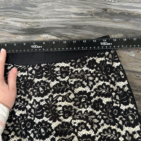 Rebecca Taylor Womens Skirt 4 Lace Floral Split Office Siren Career Professional - Picture 8 of 12